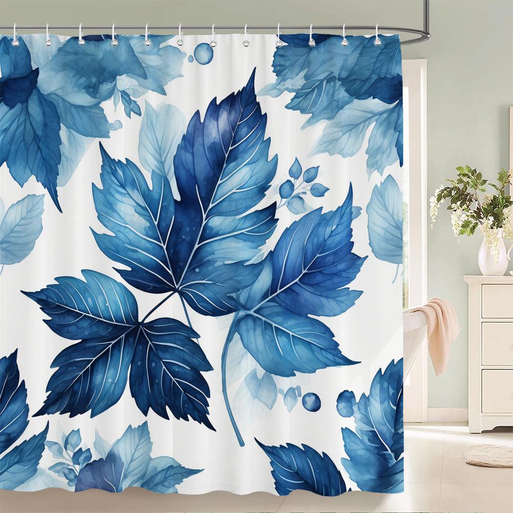 

3D Shower Curtain Beautiful Flowers Plant Printed Bathroom Curtain Waterproof Polyester Bath Curtains For Bathroom With Hooks W60H190(CM)-1 Pcs