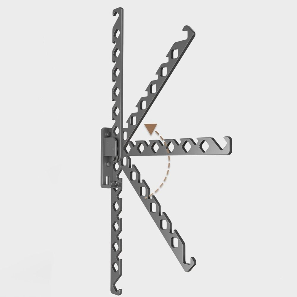Wall-mounted Adjustable Angle Clothes Hanger Heavy Duty Clothing Organizer  Balcony