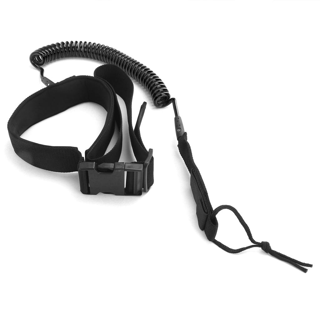 Surfbräde Leash TPU Spiralformad Bekväm Högelastisk Surfing Säkerhet Draglina(Svart )
