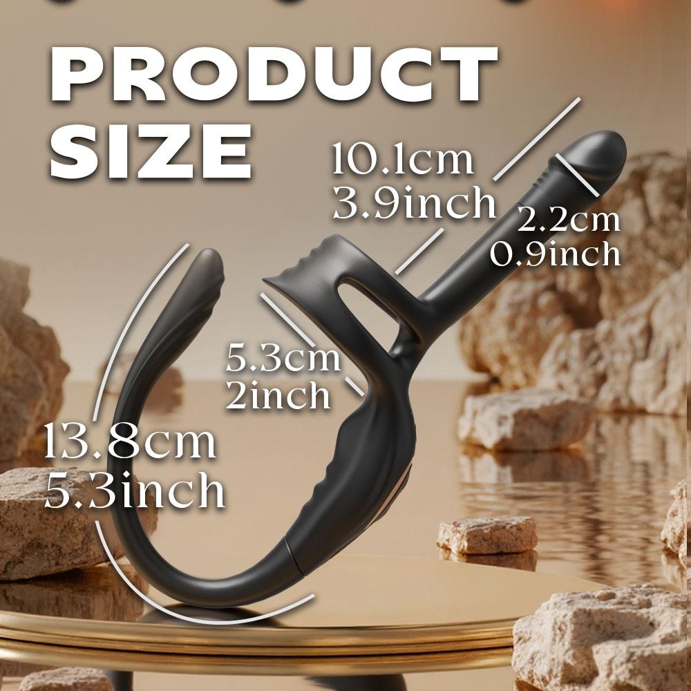 2 In 1 Male Prostate Massager Vibrator Anal Plug Cobra Penis Ring Ass Plug Vibrator Erotic Toy Male Masturbator