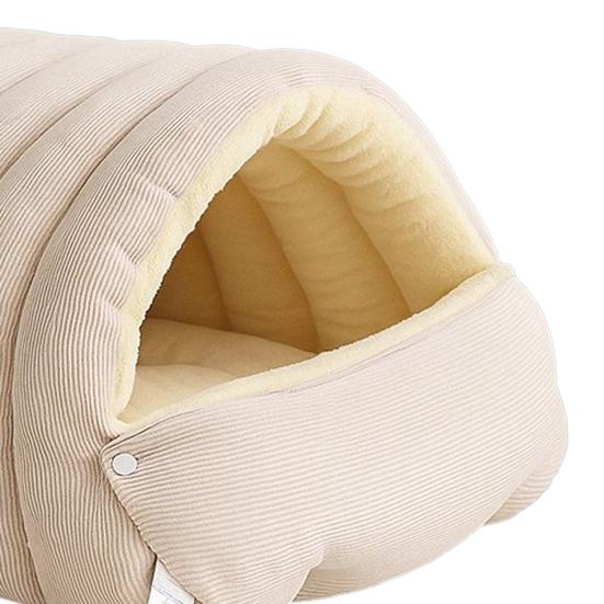 Pernă de iarnă detașabilă și lavabilă pentru pisici, moale din bumbac, confortabilă, peșteră pentru pisici, pliabilă, groasă, casă de dormit pentru animale de companie, pentru pisici, câini mici