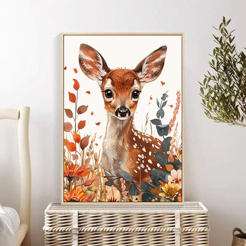 5d DIY Diamond Painting Cross Stitch Animal Sika Deer Diamond Embroidery Mosaic Full Round Drill Home Decor