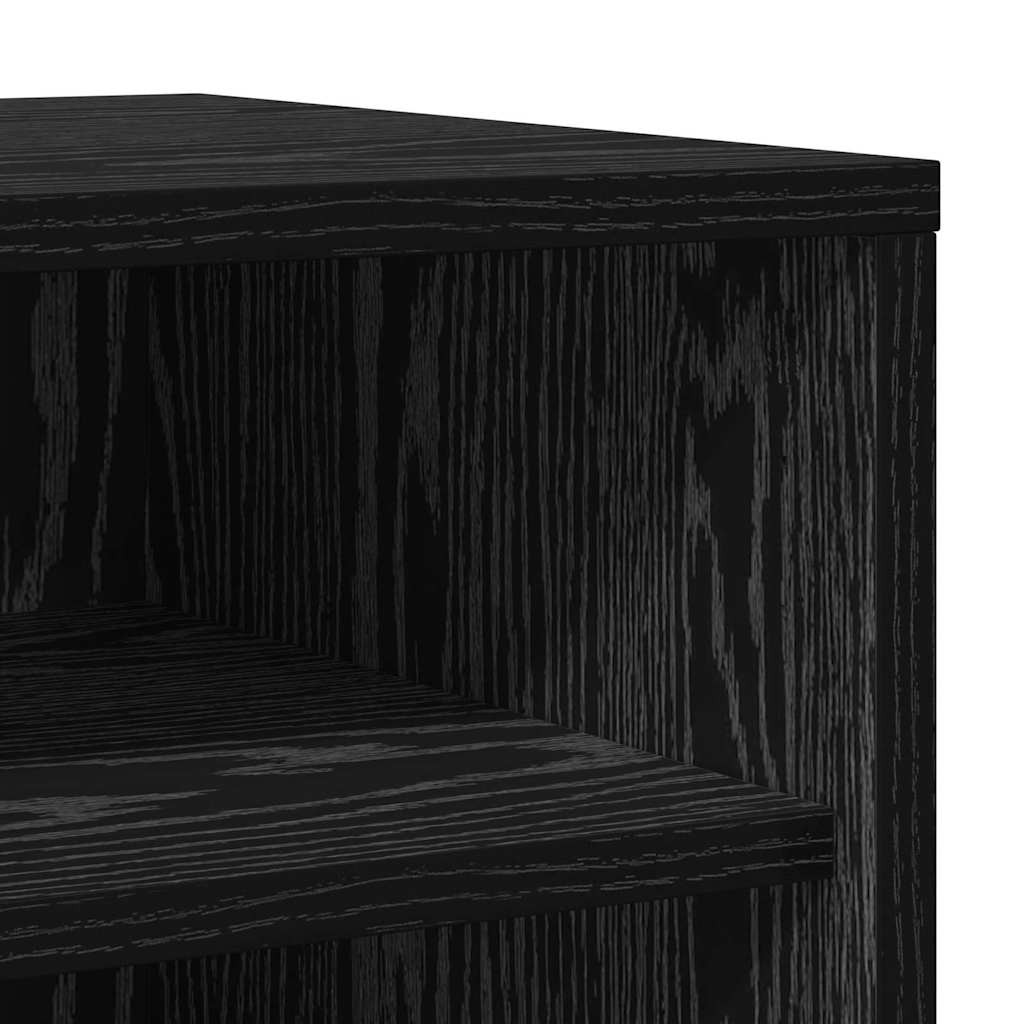 Shoe Cabinet in Black Oak Look 32 x 35 x 70 cm Engineered Wood