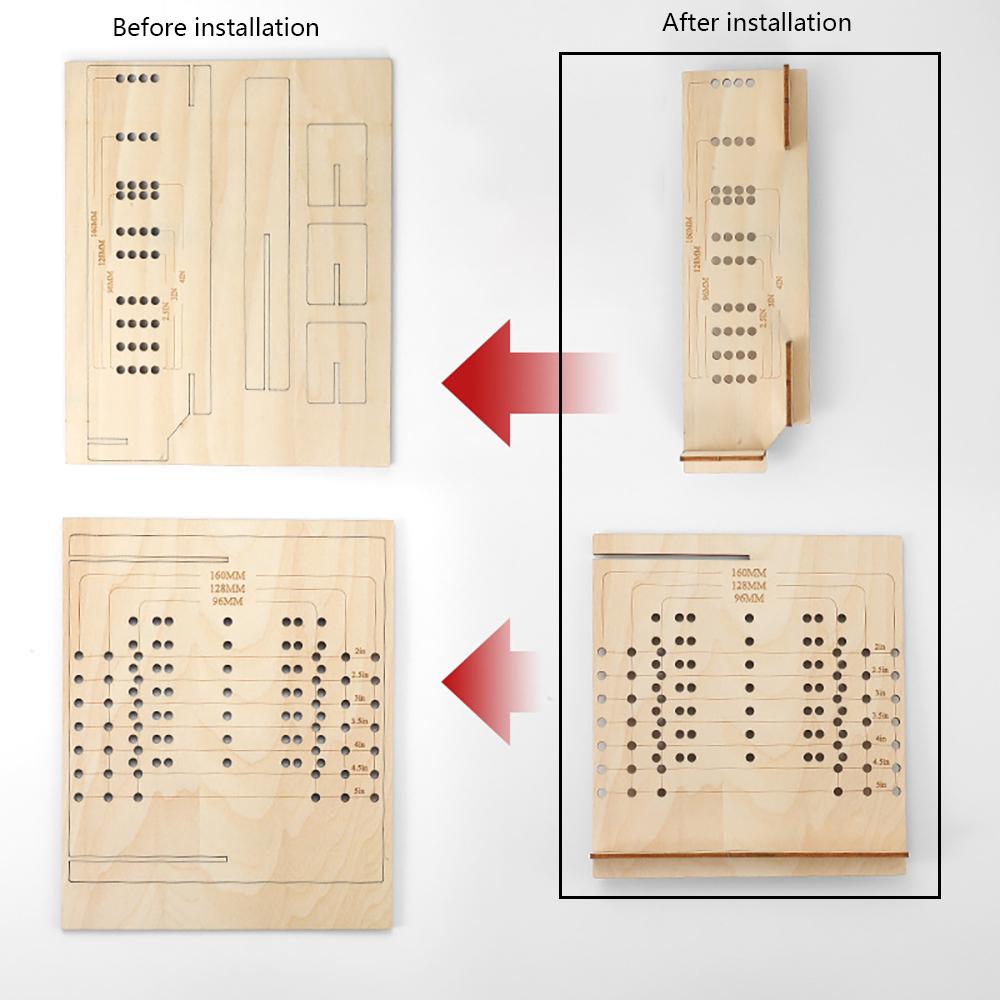 

2Pcs Wardrobe Door Handle Drilling Locator Drawer Shoe Cabinet Handle Quick Positioning Woodworking Handle Installation Tools 1Set