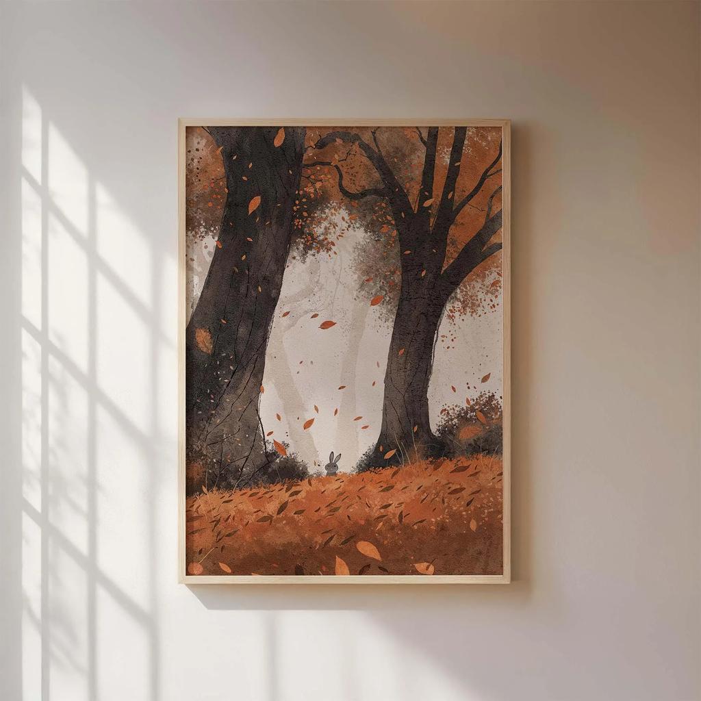 Autumnal Pumpkin Poster Nature Decor, Country House & Boho Wall Art in Warm Earth TonesHome Decor Poster Autumn Halloween Poster
