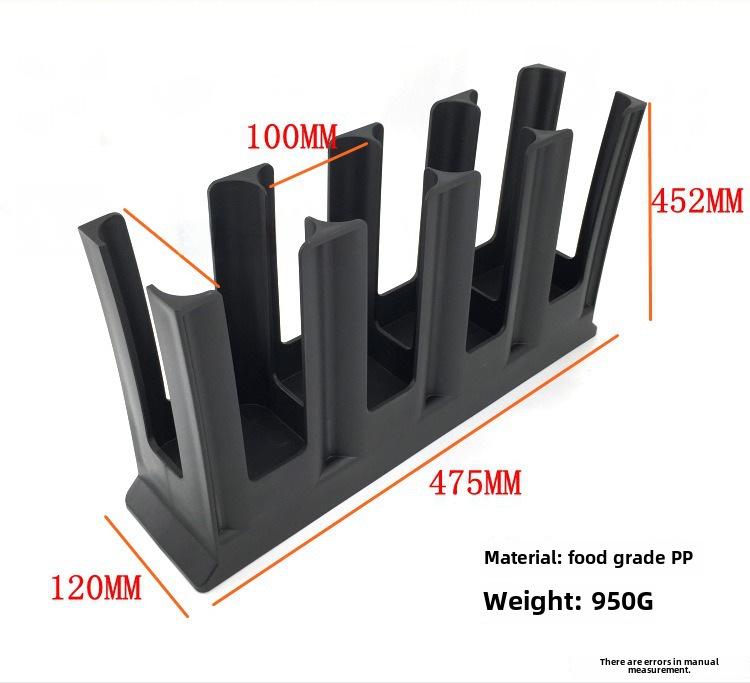 Oblique Four-Grid Disposable Coffee Cup Holder & Storage Rack