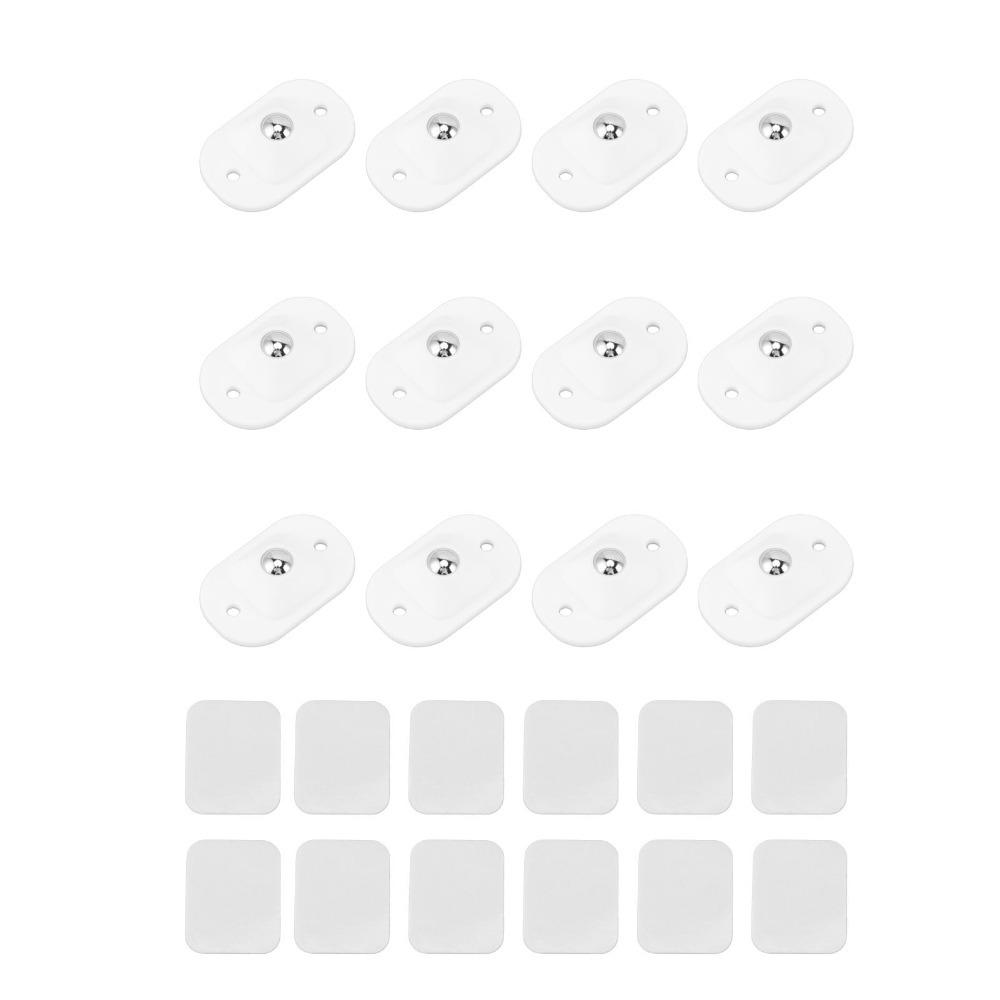 12pcs Smooth Rotation Self Adhesive Caster Wheels Black Slider Rollers Mini Swivel Wheels  Air Fryer