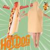 Eiza Hot Dog Costume for Funny Food Costume for E294 Kids, Full-Body Halloween, (Red)