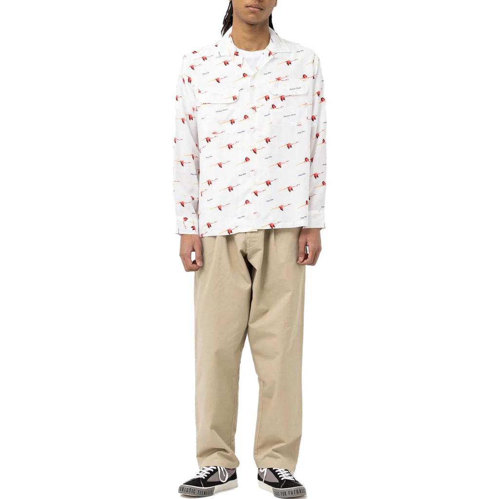 HUMAN MADE Flamingo Open Collar L/S Shirt HM25SH010