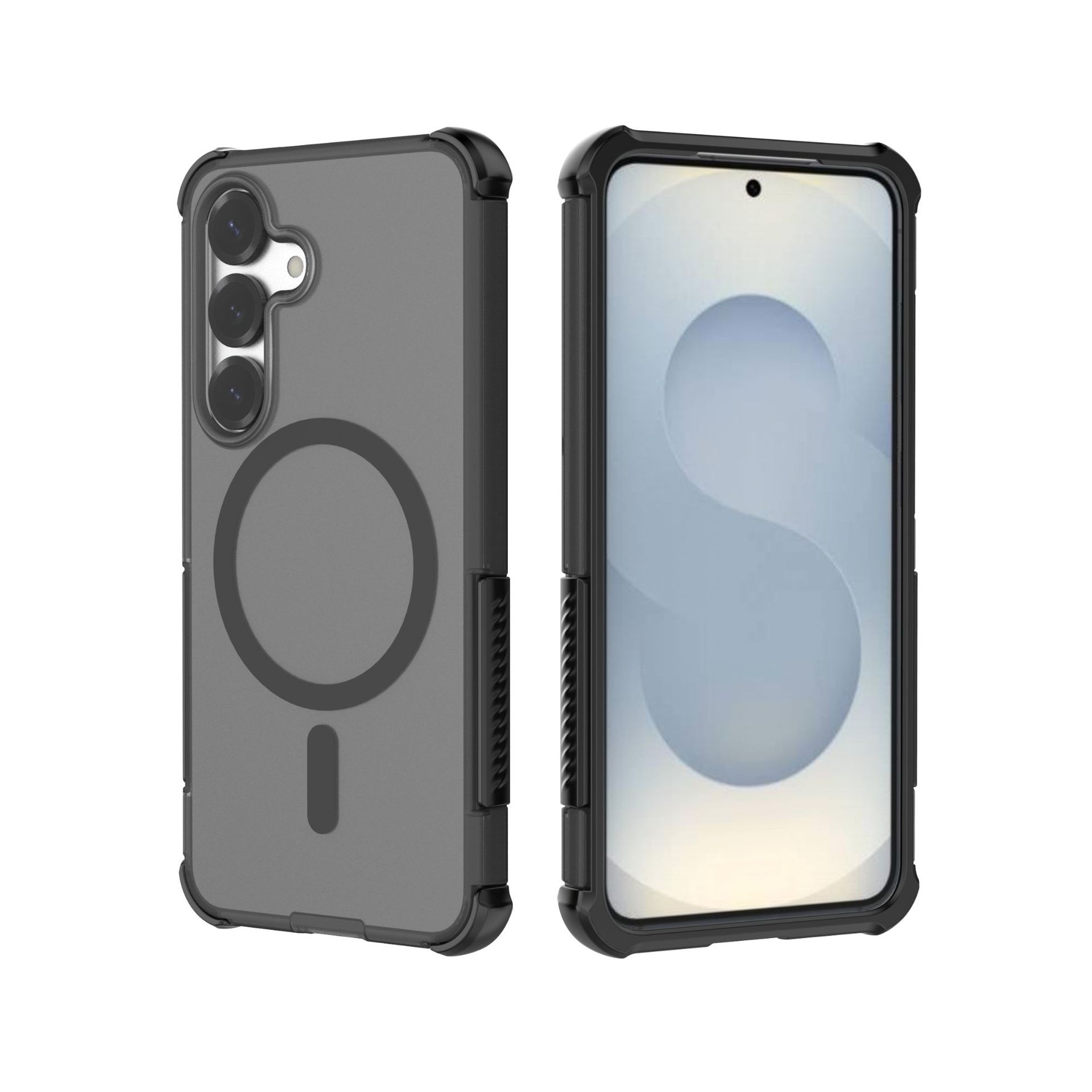 Applicable To Samsung S25 Ultra Bear Hug Skin Feel Anti-drop Mobile Phone Case S25 Matte Transparent Magnetic Protective Case samsung s25 чёрный