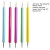 5 sztuk/zestaw Nail Dotting Pen Dual Head Embossing Pen Pattern Tracing Stylus Nail Art Tools do DIY Manicure