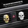 Auto Fragrance Tablets Halloween Car Vent Clip Air Fresheners Clip, Half Faux Diamond Skeleton Decorative Diffuser, Scent Aromatherapy for AC Outlet,