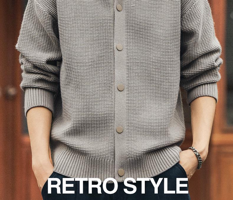 Luxury Men's Old Money Style Knit Cardigan for Autumn 2025