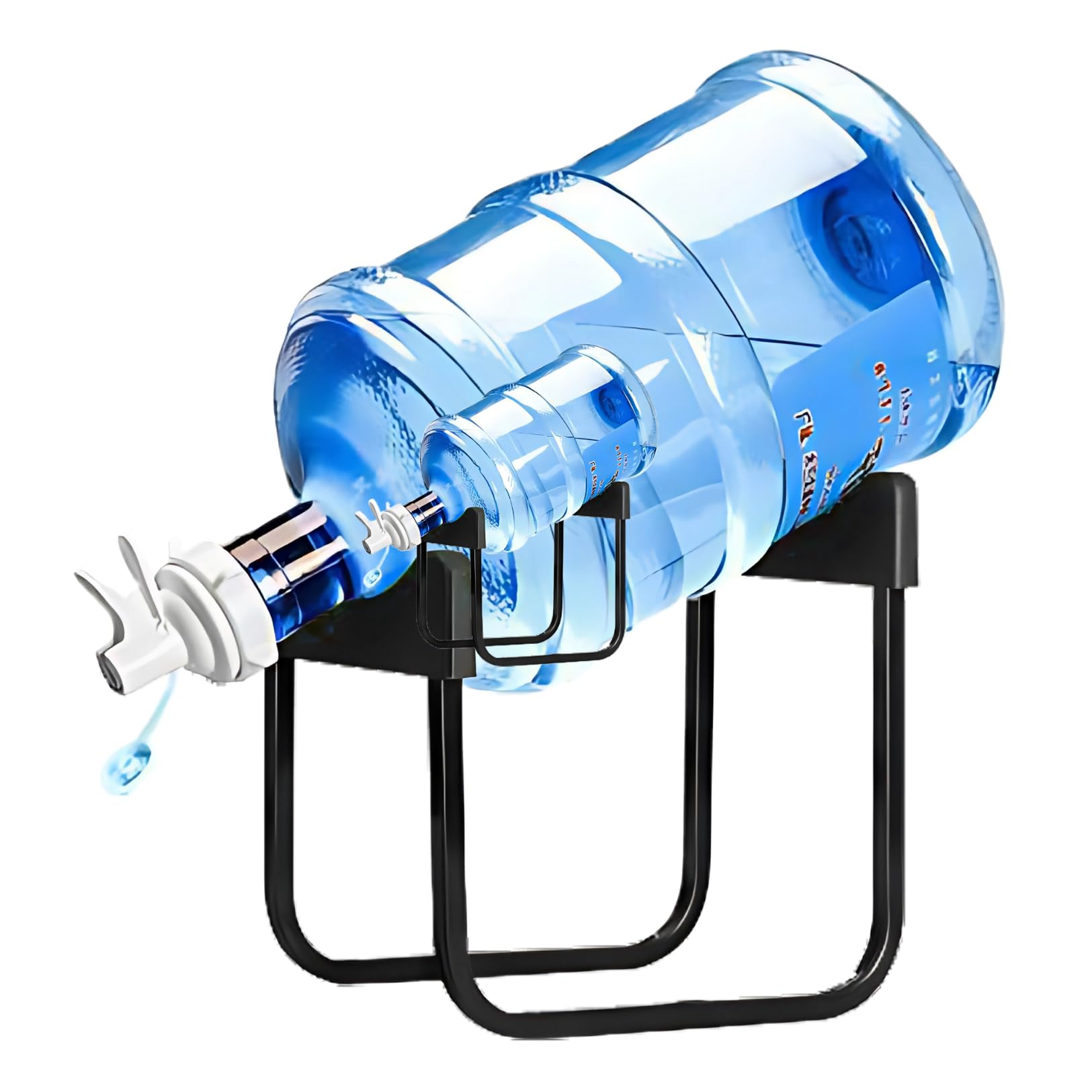 

PLAVIT Water Server Bottle Dispenser Stand, Storage, Kitchen, Space-Saving, Tabletop, with Removable Bottle Holder (Black)