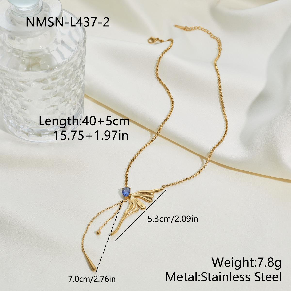 GEMCHIC Women s Stainless Steel Butterfly Zircon Layered Necklace Fashion Vintage Design