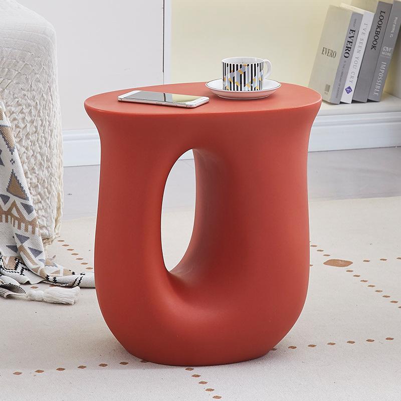 Nordic Coffee Tables Small Side Table Decoration Accessories Cute U-shapped Design Portable Living Room Furniture Self-contained