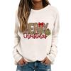 Women's Casual Christmas Print Long Sleeve Round Neck Top
