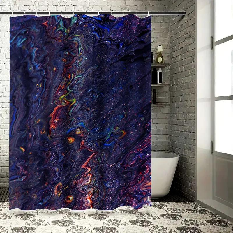 

Brightly Colored Shower Curtain Soft Fabric With Water Resistant Coating For Bathroom Decor In Multicolors W60H190(CM)-1 Pcs