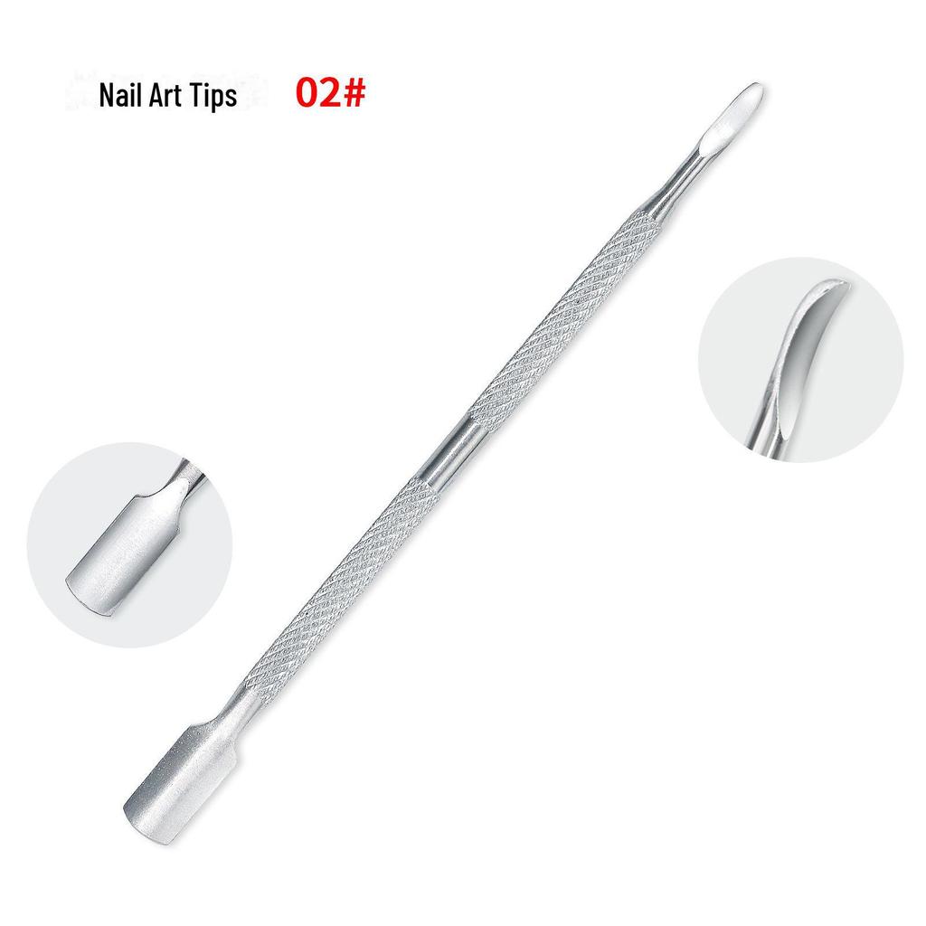 Stainless Steel Double-Ended Cuticle Pusher for Nail Art and Manicure