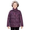 Vintage Rote Daunenjacke im chinesischen Stil für mittelalte und ältere Frauen, Warmer Wintermantel mit Entendaunen