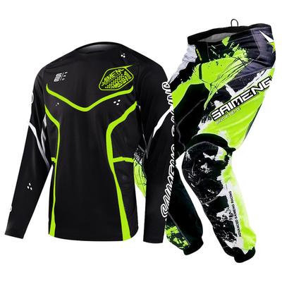 Motocross Gear Set for Kids Youth Jersey Pant Kits Child Green Motorcycle Black 3 4 5 6 7 8 9 10 Year Off-road Suit Blue Orange Enduro Cross Boy Girl