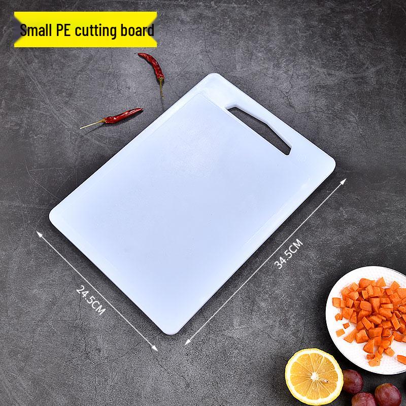 Thickened Non-Slip White PE Plastic Cutting Board - Mold-Proof, Large Rectangular Surface for Vegetables