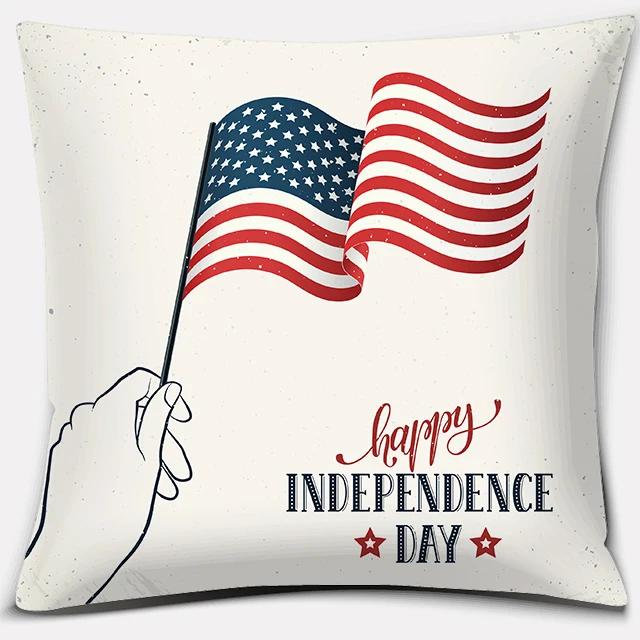 American Independence Day Series Love Usa Printed Square Home Decoration Pillowcase Cojines Decorativos Para Sof Akcesoria Kuch