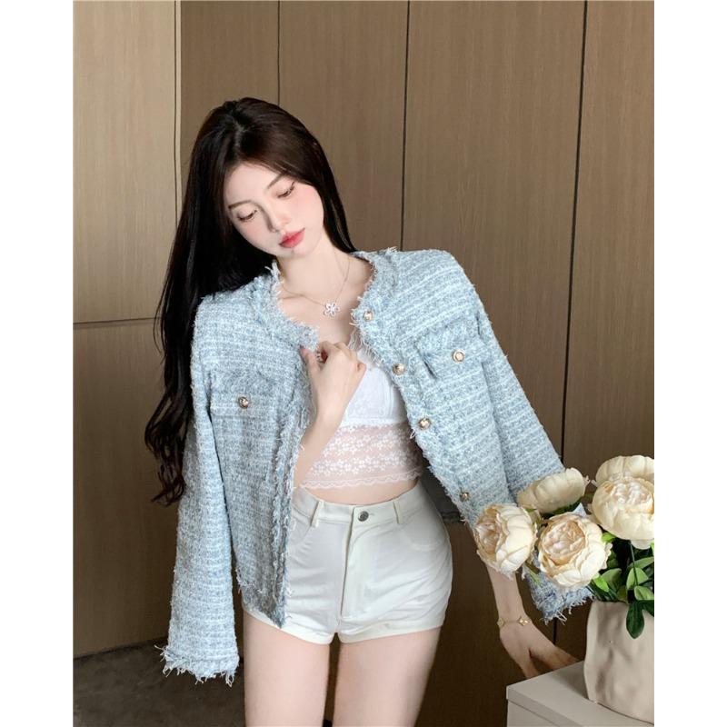 Xiaoxiang Coat Women's Spring and Autumn New French Design Sense Temperament Wear Long Sleeves Chic Short Top Women