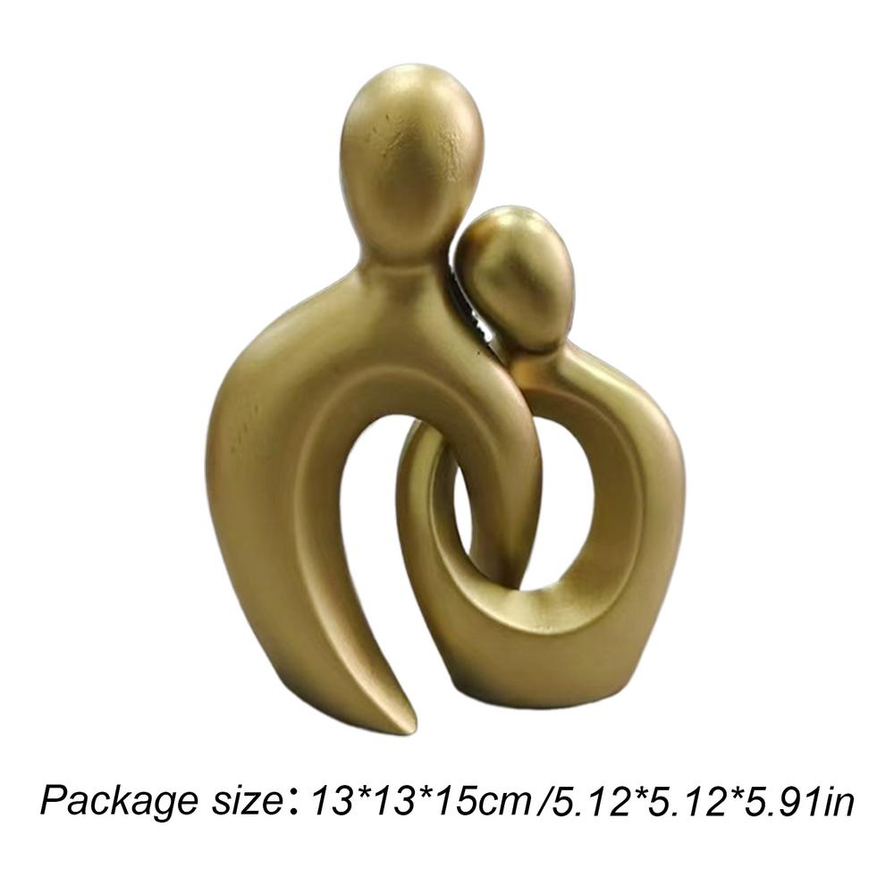 

Новые абстрактные скульптуры влюбленных, парные фигурки, подарок на годовщину свадьбы, смола, современное искусство, поп-декоративные предметы, настольные статуи золотой