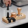Wood Universal Coffeeware Portafilter Holder Tamper Stand Espresso Distributor Mat Rack Coffee Maker Accessories Gift