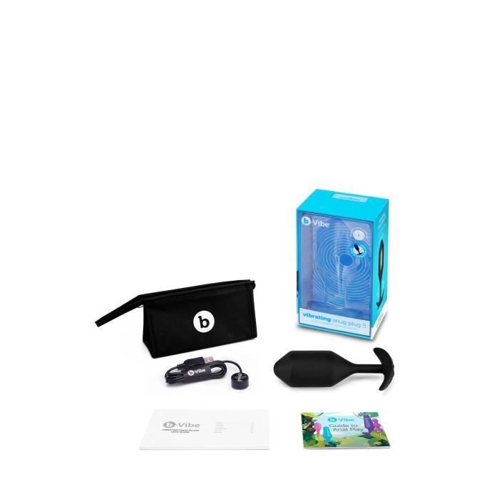 Jouet sexuel - B-vibe - Snug Plug 5 - Vibrant - Noir - Antibactérien