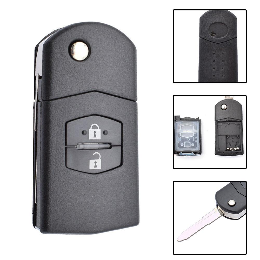 CR1620 Key Shell Security Accessories Brand New Internals Replacement High Quality For Mazda 2 M2(2008 - 2015)