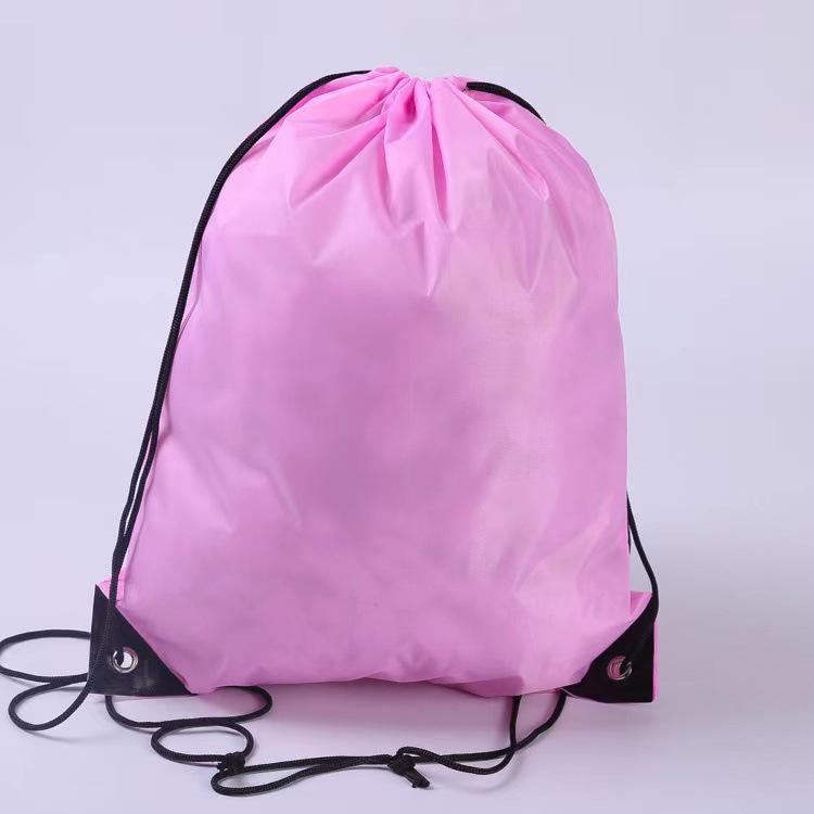Rainbow Double Shoulder Drawstring Backpack - 210D Polyester, Customizable Logo, Ideal for Sports or Gym.