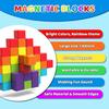 Magnetic Building Blocks, 1.65 inch Large Magnetic Stacking Cubes for Toddlers, Sensory and Montori Toys for Boys and Girls 1 2