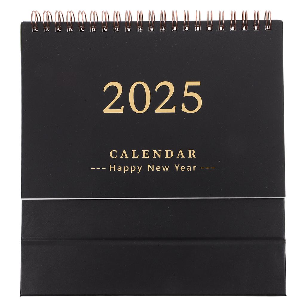 Englischer Desktop-Kalender Papier Dick Minimalistisches Design Tragbarer Desktop-Kalender für Büro Heimgebrauch Ganzjahresplanung