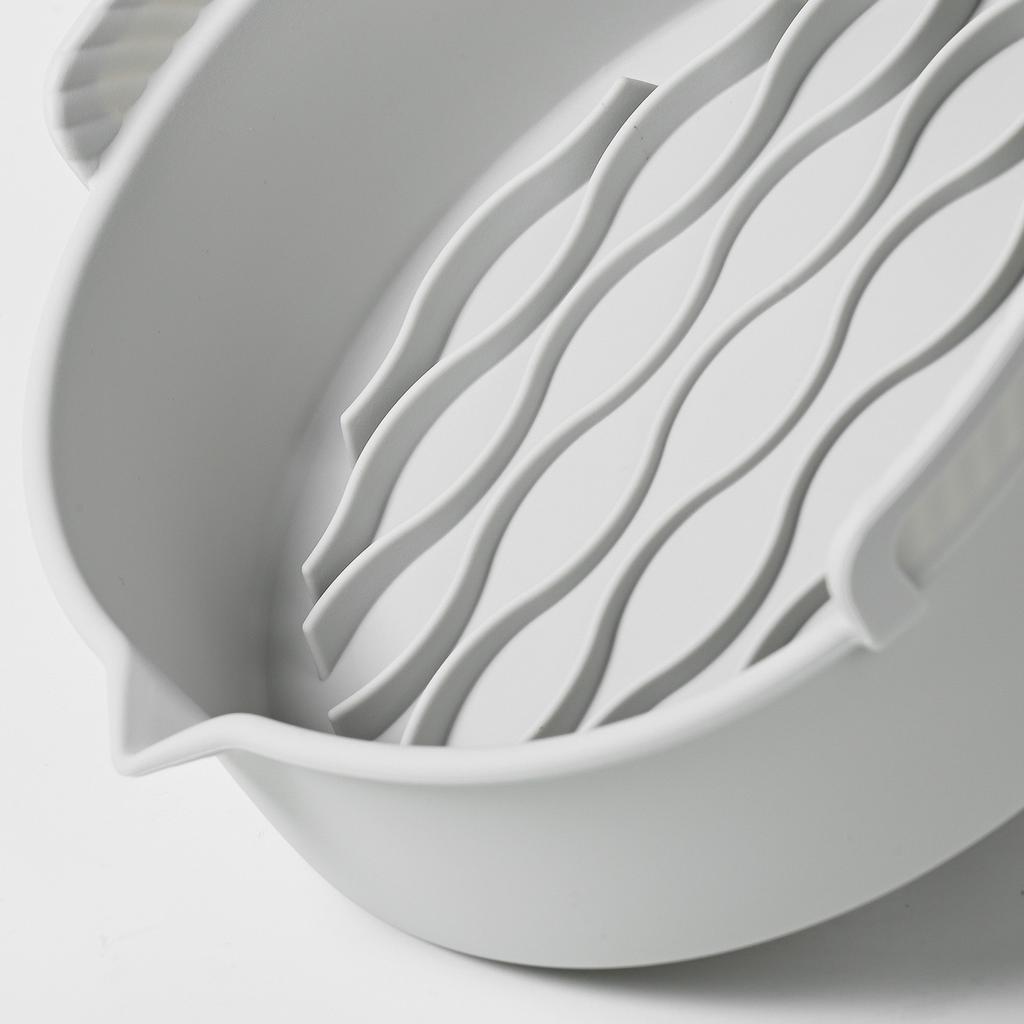 Fritös Silikonkruka med Handtag Vikbar Lätt att Rengöra Återanvändbar Fritös Bakform för Kaka Grillugnar