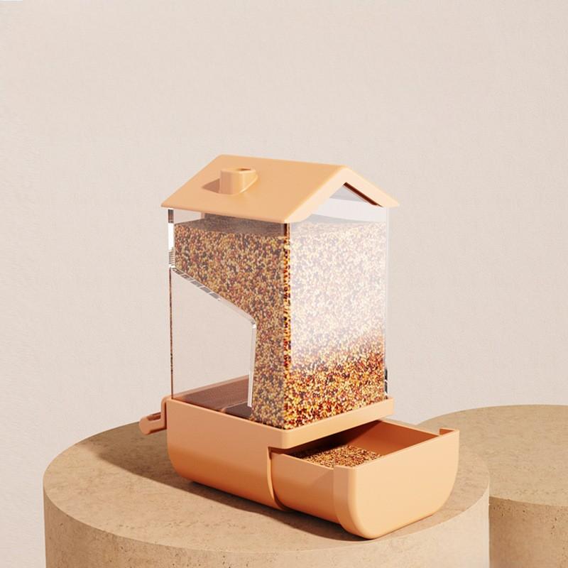 

Автоматическая кормушка для птиц, поилка для попугаев, контейнер для еды, подвесная антипроливная водонепроницаемая клетка, аксессуары для мелких и средних птиц Trumpet оранжевый