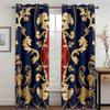European Modern Black Gold Leopard Print Series Sunshade Curtains Deluxe Living Room Bedroom Home Decoration Thin Custom Curtain