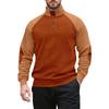 Men'S Outdoor Raglan Sleeve Standing Collar Long Sleeved Sweatshirt