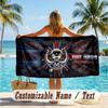 Custom Text Beach Towel, Soft Absorbent Swimming Multi-use TowelMotorhead