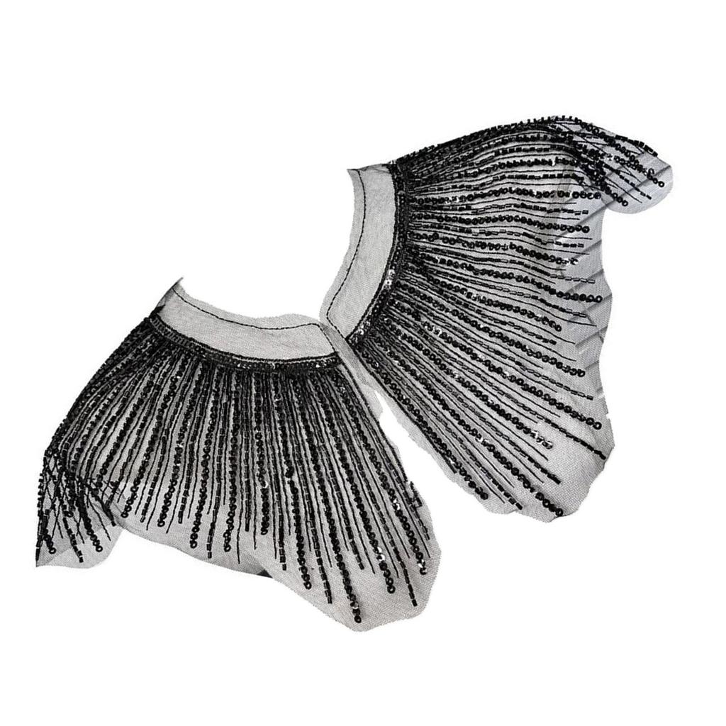 Eye-Catching Sequins Collar Applique for Clothes Dress Sewing Patches DIY Lapel Wedding Dress Decors Accessories