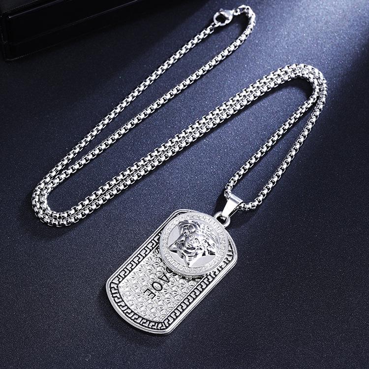 Collana Pendente Uomo Coreana Trendy a Doppio Strato: Stile Hip Hop, Accessorio Personale, Regalo per Coppie.