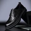 2025 summer hollow leather shoes British style men's shoes business soft sole suit leather shoes breathable and comfortable trend