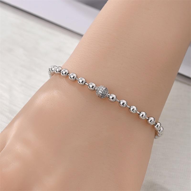 Original 17-20CM 925 Silber Klassisches Liebe Für Immer Perlenarmband Für Frauen Feiner Jahrestag Schmuck