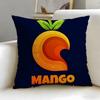Classic Fashion Brand Mango Cushion Cover Soft  EasyWash Pillow Case  Versatile for Couch Bed Travel and Office