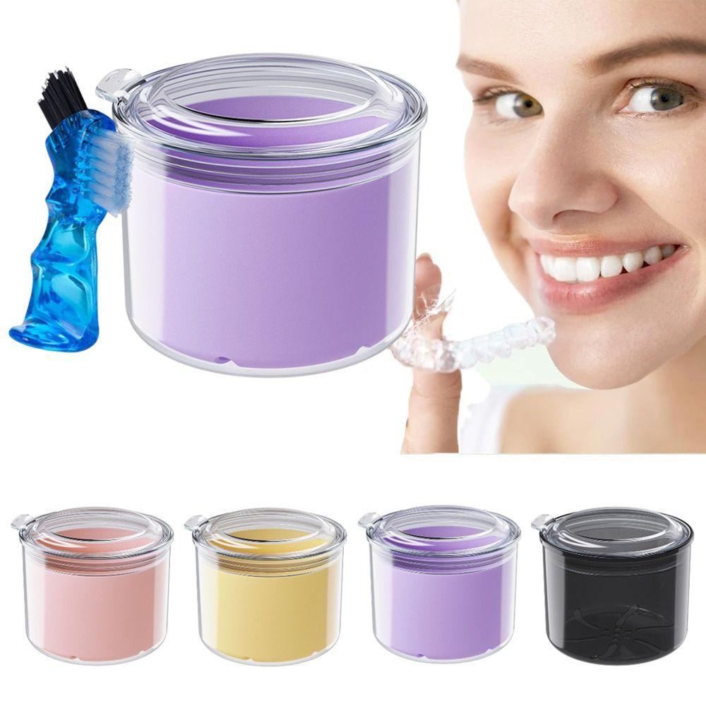 Sealed Double Layer Braces Storage Box Portable Cleaning Tooth Storage Case  Travel