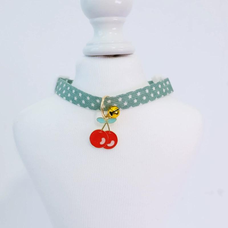 Ins fresh style Cat Collar Safety Breakaway Small Dog Tie Adjustable Necklace Strap for Puppy Kittens pet cats neck with bell