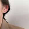 Sell Trendy 925 Silver Squre Green Hoop Earrings for Women Real Silver Ear Studs Initial Earrings