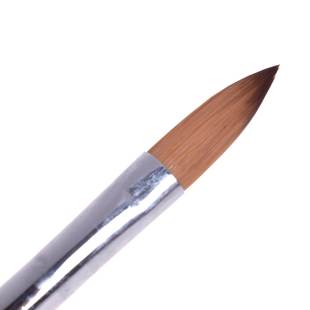 Acrylic Nail Art Brush Metal Handle Diamond Imitation Kolinsky Hair Painting Carving Pen Professional Manicure Beauty Tool