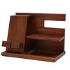 Phone Docking Station Wood Multifunction Key Wallet Stand Glasses Storage Holder for Desktop